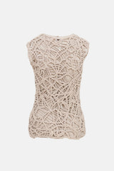 Brunello Cucinelli Crochet Sleeveless Top