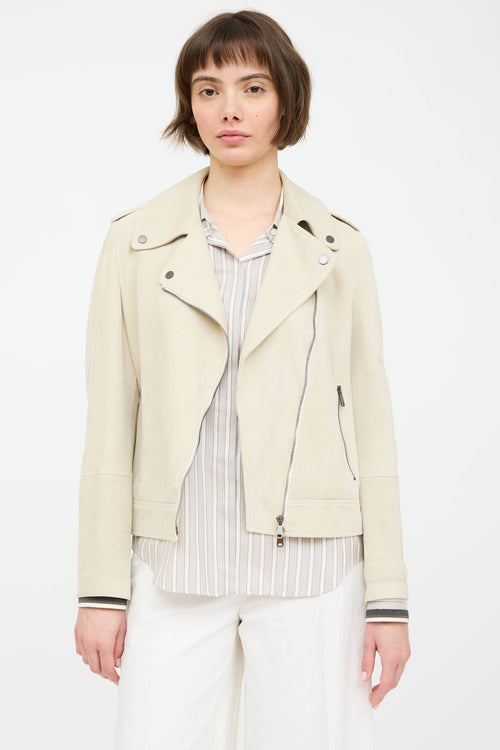 Brunello Cucinelli Suede Rider Jacket