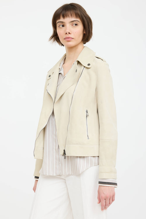 Brunello Cucinelli Suede Rider Jacket