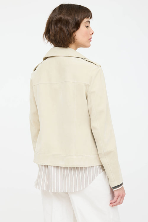 Brunello Cucinelli Suede Rider Jacket