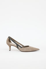 Brunello Cucinelli Suede Monili Pump