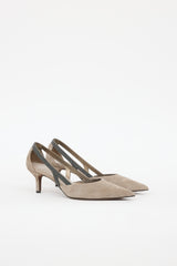 Brunello Cucinelli Suede Monili Pump
