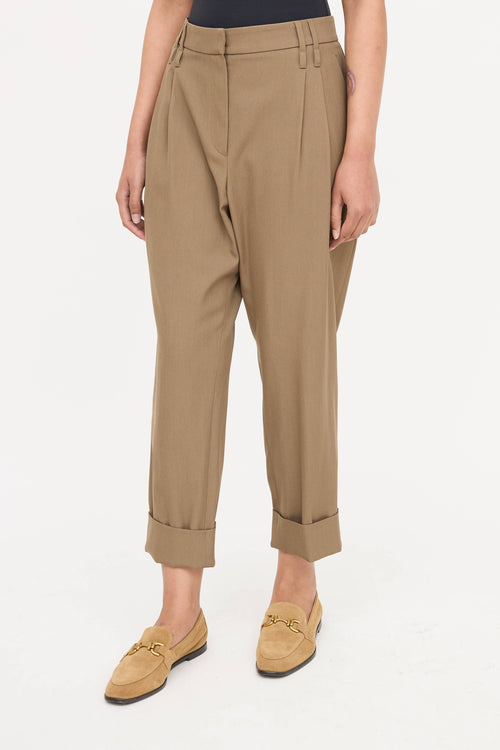 Brunello Cucinelli Pleated Cuff Pant