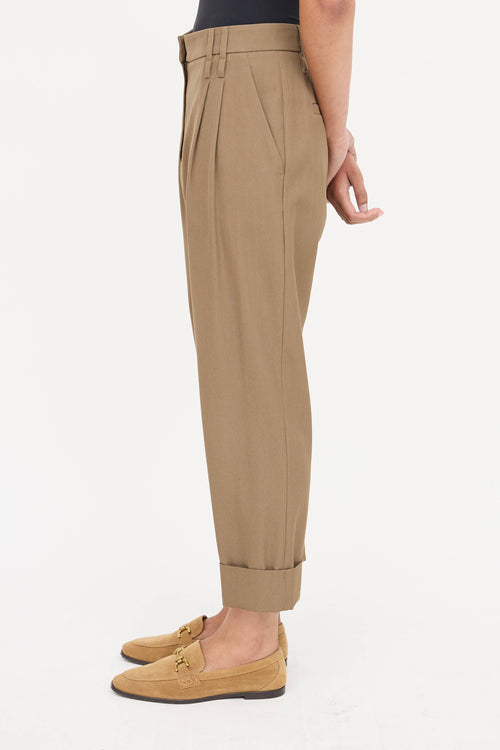 Brunello Cucinelli Pleated Cuff Pant