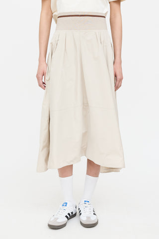 Brunello Cucinelli Metallic Pleated Skirt