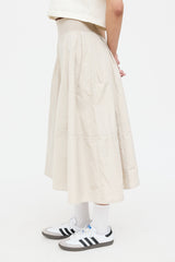 Brunello Cucinelli Metallic Pleated Skirt