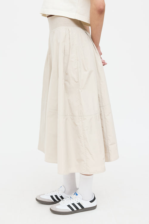 Brunello Cucinelli Metallic Pleated Skirt