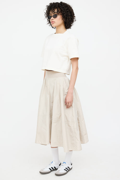 Brunello Cucinelli Metallic Pleated Skirt