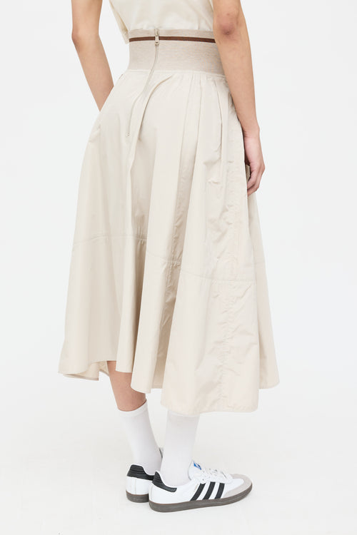 Brunello Cucinelli Metallic Pleated Skirt