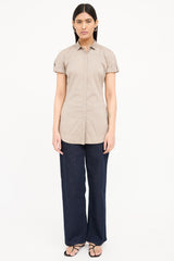 Brunello Cucinelli Cotton & Silk Collar Shirt