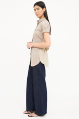 Brunello Cucinelli Cotton & Silk Collar Shirt
