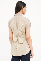 Brunello Cucinelli Cotton & Silk Collar Shirt