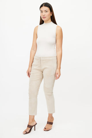 The Row // Cream Wide Leg High Waisted Trouser – VSP Consignment