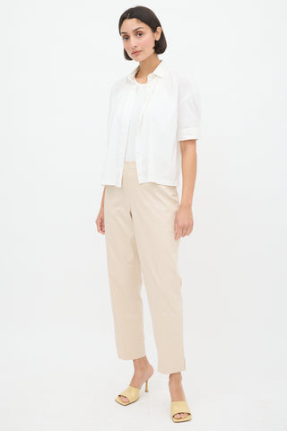 Brunello Cucinelli Beige Tapered Trouser