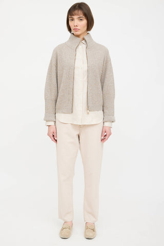 Wool Knit Metallic Sweater