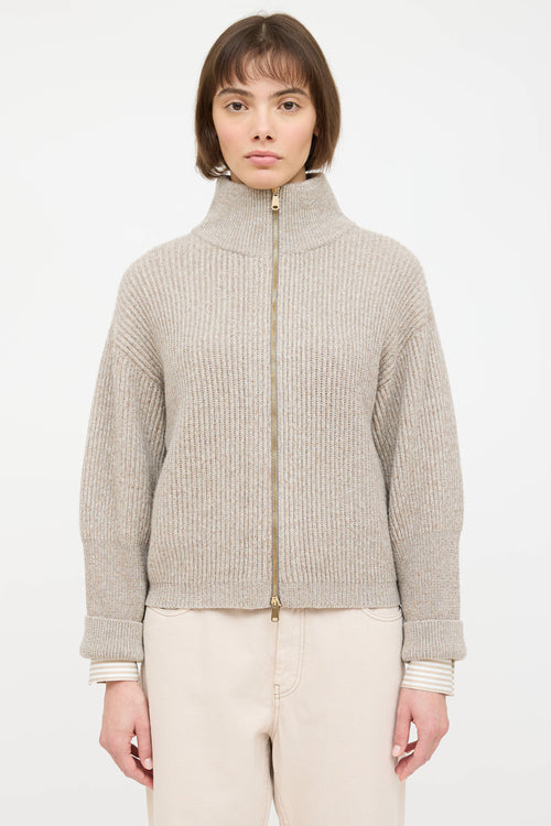 Wool Knit Metallic Sweater