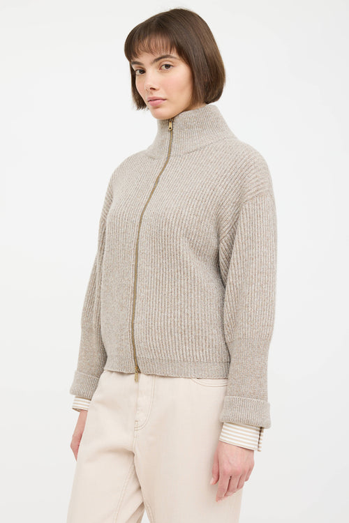 Wool Knit Metallic Sweater