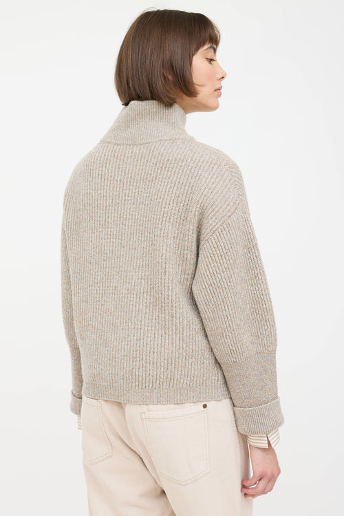 Wool Knit Metallic Sweater