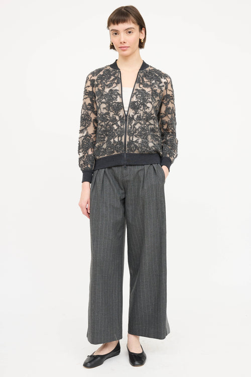 Brunello Cucinelli Silk Textured Bomber