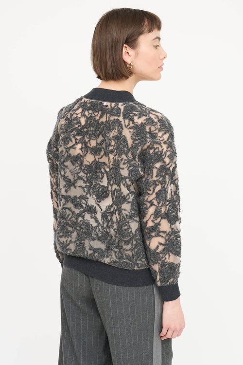 Brunello Cucinelli Silk Textured Bomber