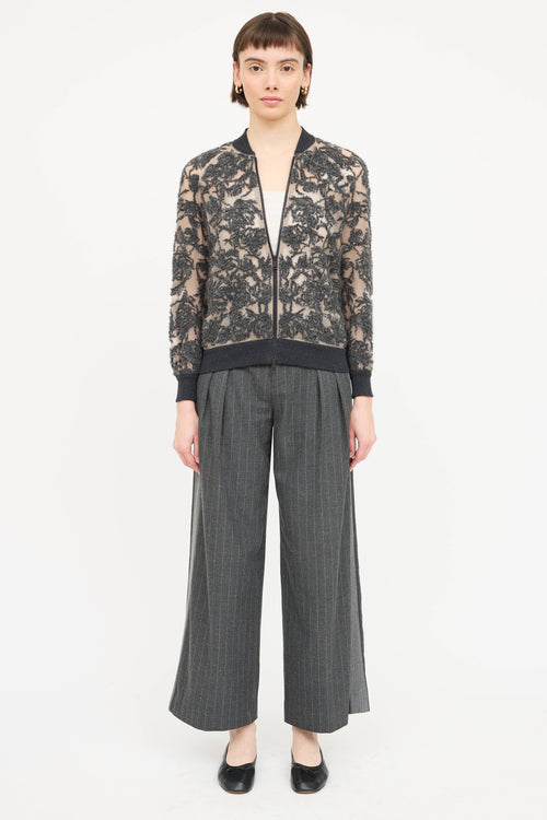 Brunello Cucinelli Silk Textured Bomber