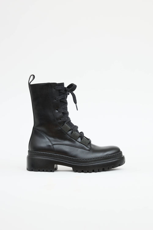 Brunello Cucinelli Monili Combat Boot