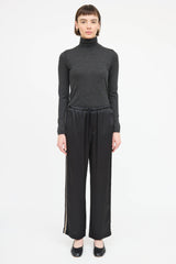 Brunello Cucinelli Satin Stripe Pant