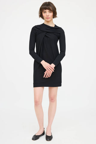 Brunello Cucinelli Drape Long Sleeve Dress