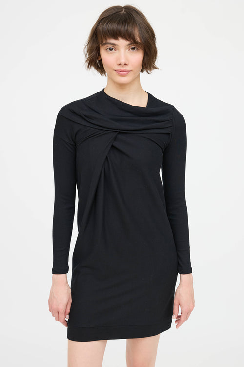 Brunello Cucinelli Drape Long Sleeve Dress