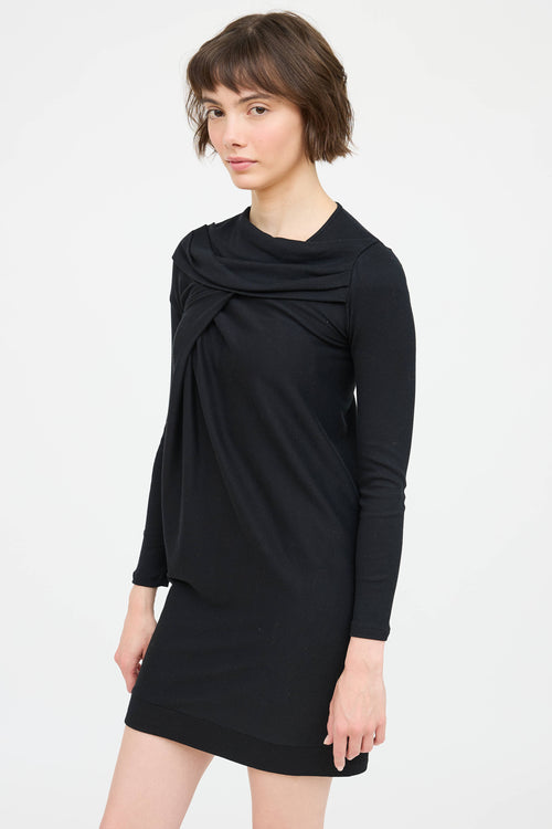 Brunello Cucinelli Drape Long Sleeve Dress