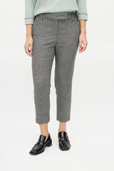 Brunello Cucinelli Black & White Wool Houndstooth Trouser