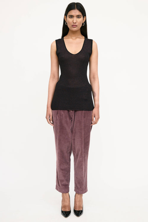 Brunello Cucinelli Metallic Knit Top