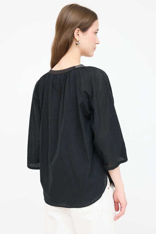 Brunello Cucinelli Perforated Monili Top