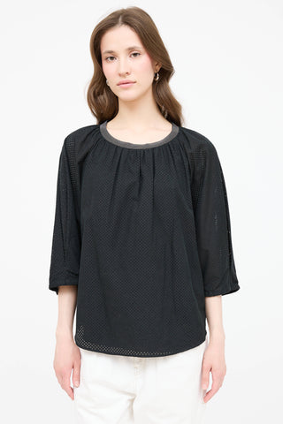 Brunello Cucinelli Perforated Monili Top
