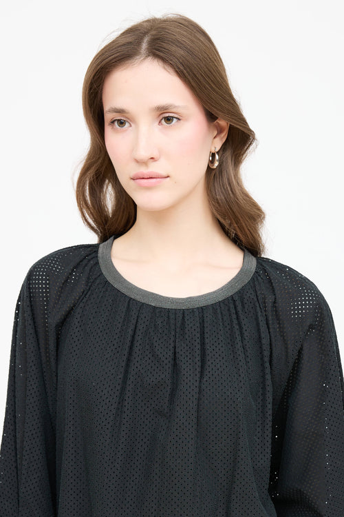 Brunello Cucinelli Perforated Monili Top