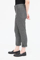 Brunello Cucinelli Wool Tweed Cropped Trouser