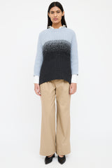 Brunello Cucinelli Blue & Black Cashmere Sweater