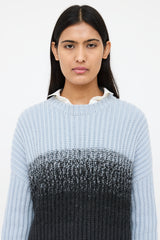 Brunello Cucinelli Blue & Black Cashmere Sweater