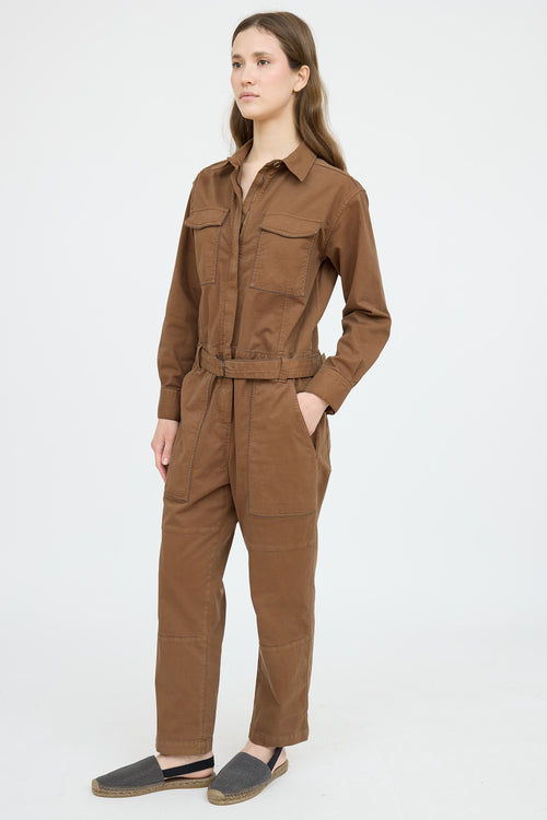 Brunello Cucinelli Monili Zip Up Jumpsuit