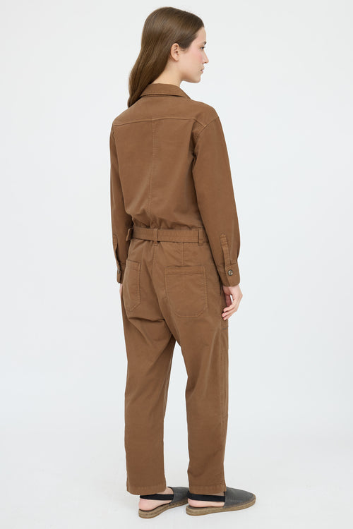 Brunello Cucinelli Monili Zip Up Jumpsuit