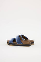 Brunello Cucinelli Velvet Monili Sandal
