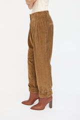 Brunello Cucinelli Brown Corduroy Cuffed Trouser
