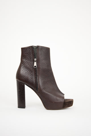 Brunello Cucinelli Brown Leather Heeled Boot