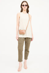 Brunello Cucinelli Leather Contrast Logo Bag