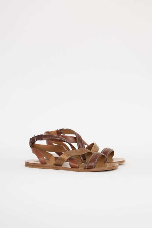 Brunello Cucinelli Monili Strappy Sandal