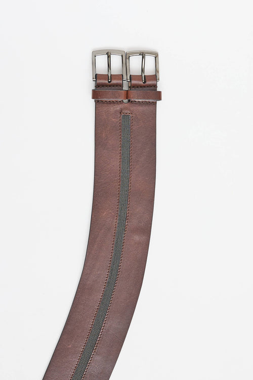 Brunello Cucinelli Monili Double Buckle Belt