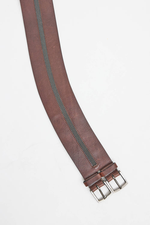 Brunello Cucinelli Monili Double Buckle Belt