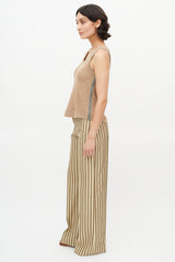 Brunello Cucinelli Brown Monili Knit Tank