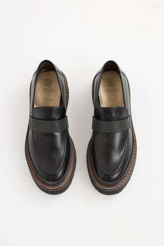 Brunello Cucinelli Leather Monili Loafer