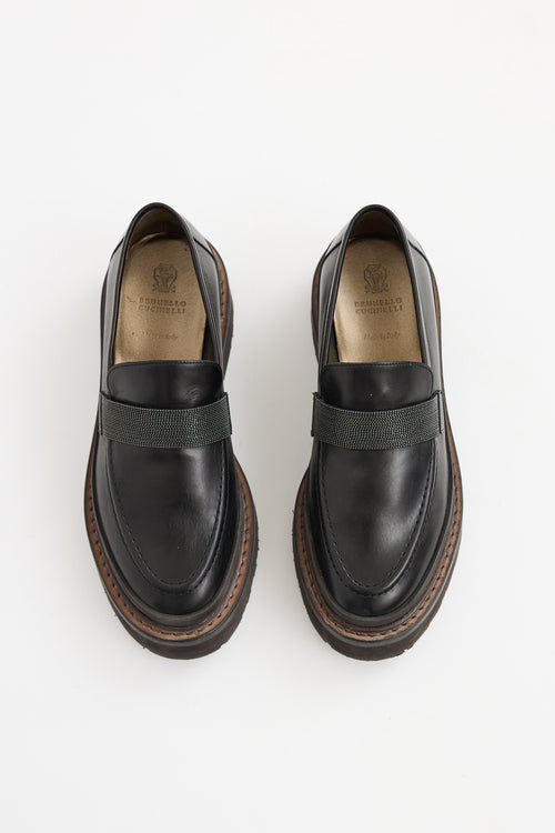 Brunello Cucinelli Leather Monili Loafer